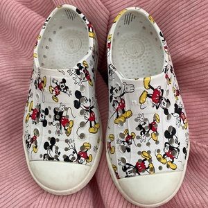 Native MICKY MOUSE slip ons - USED